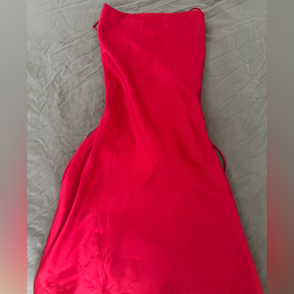Red Halter Sheath Cocktail Dress